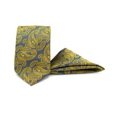 PRESTIGE GOLDEN WEAVE TIE AND POCKET SQUARE SET